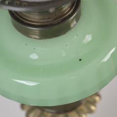 Art Nouveau Oil Lamp in Brass Green Matador Brenner Early 20th Century - 4810841