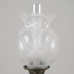 Art Nouveau Oil Lamp in Brass Green Matador Brenner Early 20th Century - 4810843