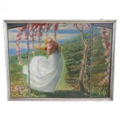 Art Nouveau Oil Painting on Canvas signed and dated 1927s - 2636643