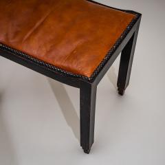 Art Nouveau Piano Stool with Leather Seat early 20th Century - 4547988