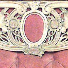 Art Nouveau Pink Velvet Wall Panel - 4658448