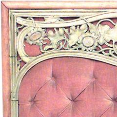 Art Nouveau Pink Velvet Wall Panel - 4658449