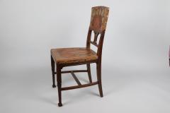 Art Nouveau Set of Twelve Chairs in Solid Oak Vienna Circa 1910  - 3542462