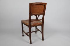 Art Nouveau Set of Twelve Chairs in Solid Oak Vienna Circa 1910  - 3542463