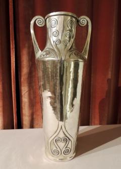 Art Nouveau Silver Vase with Hammered Details - 1369675