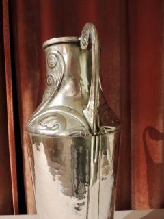 Art Nouveau Silver Vase with Hammered Details - 1369679