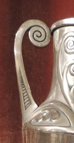 Art Nouveau Silver Vase with Hammered Details - 1369681