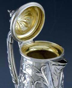 Art Nouveau Silver and Glass Claret Jug Germany C 1900 J Mayers Sohne - 1457594