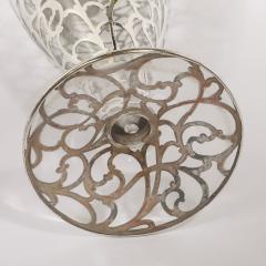Art Nouveau Sterling Silver Overlay Glass Vase - 3752481