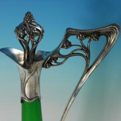 Art Nouveau WMF Claret Jug and Stopper with Green Glass Liner - 4414070