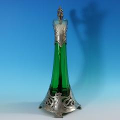 Art Nouveau WMF Claret Jug with Green Glass Liner - 3026729