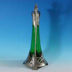 Art Nouveau WMF Claret Jug with Green Glass Liner - 3026732