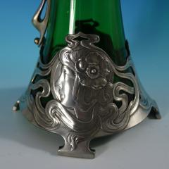 Art Nouveau WMF Claret Jug with Green Glass Liner - 3026735