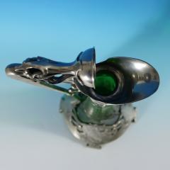 Art Nouveau WMF Claret Jug with Green Glass Liner - 3026736