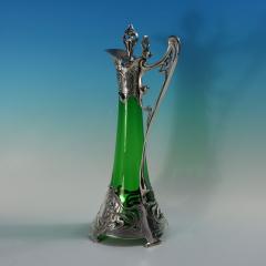 Art Nouveau WMF Claret Jug with Green Glass Liner - 4212017
