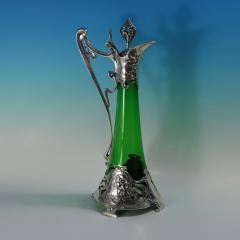 Art Nouveau WMF Claret Jug with Green Glass Liner - 4212020