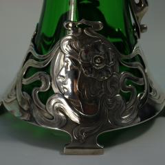 Art Nouveau WMF Claret Jug with Green Glass Liner - 4212023