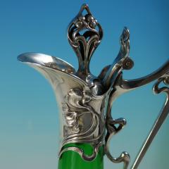 Art Nouveau WMF Claret Jug with Green Glass Liner - 4212024