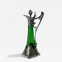 Art Nouveau WMF Claret Jug with Green Glass Liner - 4213938