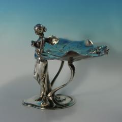 Art Nouveau WMF Fairy With Dove Lily Visiting Card Tray - 4422061