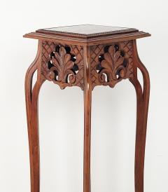 Art Nouveau Walnut Plant Stand circa 1900 - 3794022