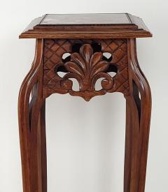 Art Nouveau Walnut Plant Stand circa 1900 - 3794023