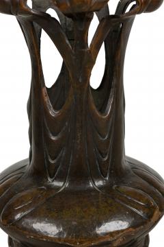 Art Nouveau bronze floor vase supported by 3 open design legs - 4650068