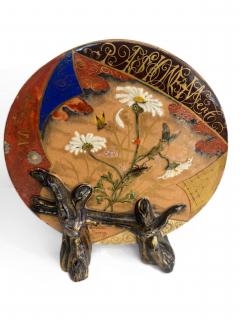 Art Nouveau glazed earthenware vase by E Galle - 4656638