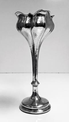 Art Nouveau hammered Silver Flower Vase Birmingham 1902 Henry Matthews - 1061073