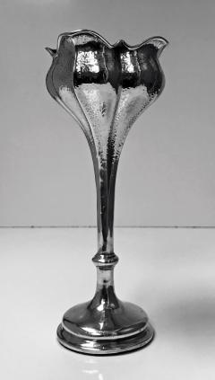 Art Nouveau hammered Silver Flower Vase Birmingham 1902 Henry Matthews - 1061074