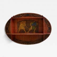 Art Nouveau mural bookcase 1900s  - 4698332