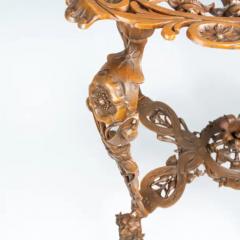 Art Nouveau patinated and gilt cast iron side table - 3686893