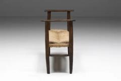 Art Populaire Folk Art Stool from the Auvergne Mid Century Rustic 1800s - 3396164