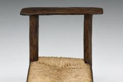 Art Populaire Folk Art Stool from the Auvergne Mid Century Rustic 1800s - 3396172