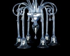 Art deco blown glass chandelier by Rioda  - 3152003