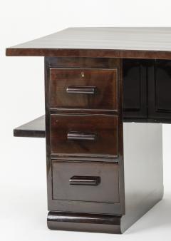 Art deco curved 6 drawer desk - 948641