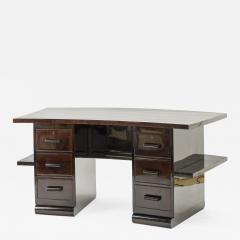 Art deco curved 6 drawer desk - 949027