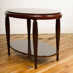 Art deco table with fluted Mahogany legs - 3306272