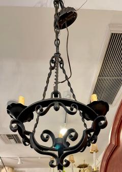Arte De Mexico Wrought Iron Spanish Colonial Three Light Chandelier 1 of 2 - 1859416