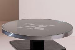 Arte deco occasional table with glass top Italy 1930s - 4353166