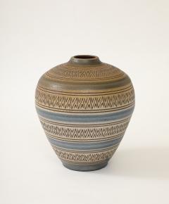 Arthur Andersson Arthur Andersson Large Incised Floor Vase Sweden Wall kra c 1950s signed - 3838680