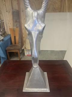 Arthur Court 1970s Arthur Court Aluminum Gazelle Sculpture - 4114825