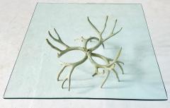 Arthur Court Cast Aluminum Antler Coffee Table 1970 - 4311079