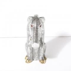 Arthur Court Mid Century Aluminum Brass Sculptural Boar Wine Cooler Signed Arthur Court - 4489966