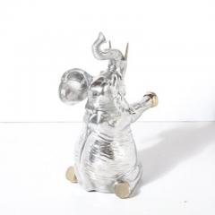 Arthur Court Mid Century Aluminum Brass Sculptural Elephant Wine Cooler Signed Arthur Court - 4489948