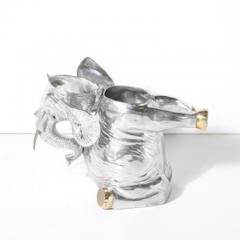 Arthur Court Mid Century Aluminum Brass Sculptural Elephant Wine Cooler Signed Arthur Court - 4489953