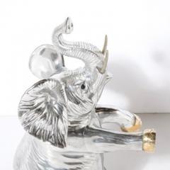 Arthur Court Mid Century Aluminum Brass Sculptural Elephant Wine Cooler Signed Arthur Court - 4489954