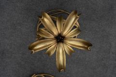Arthur Court Uncommon Pair of Arthur Court Cast Aluminum Glass Floral Form Side Tables - 4292971