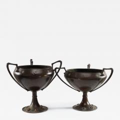 Arthur Dixon Arthur Dixon Birmingham Guild of Handicraft 2 hand hammered copper centre pieces - 4204133
