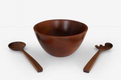 Arthur Espenet Carpenter Arthur Espenet Carpenter Teak Bowl with Utensils 1957 - 4144148